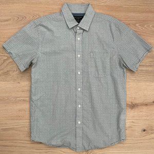 Banana Republic S/S Button Down Gray Polka Dot Med